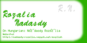 rozalia nadasdy business card